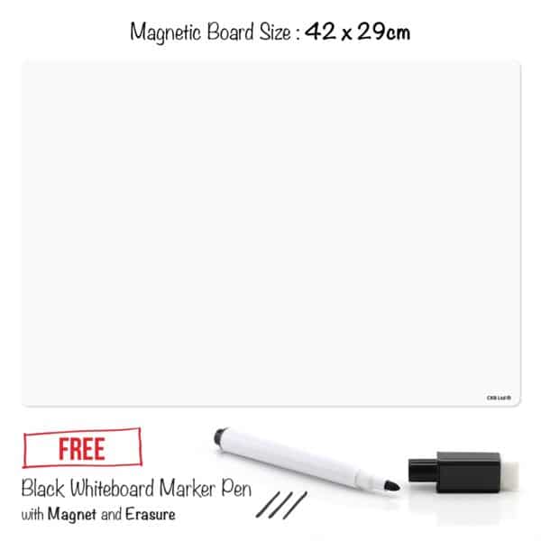 Blank A3 Dry Wipe Magnetic Whiteboard Fridge Board