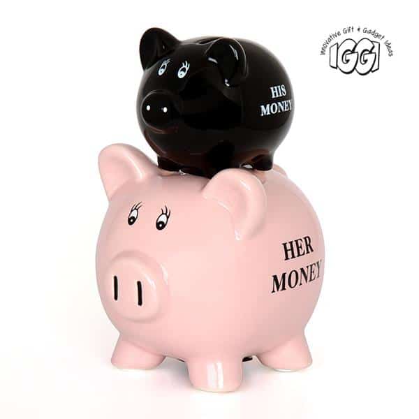 His and Hers Ceramic Piggy Bank