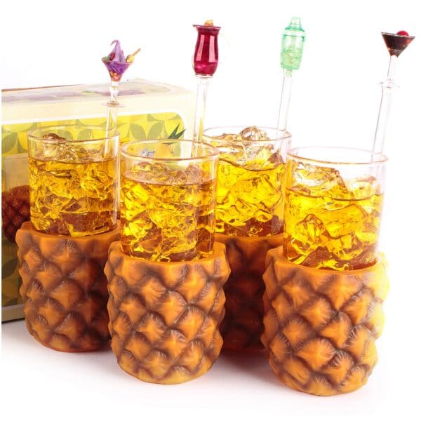 Pineapple Cup Holders And Highball Glasses