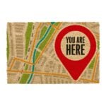 You are here themed doormat