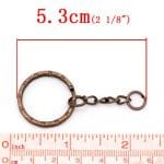 copper keyrings size