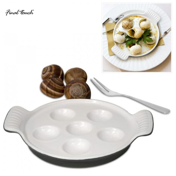 Final Touch Escargot Cooked Snail Dish Serving Plate