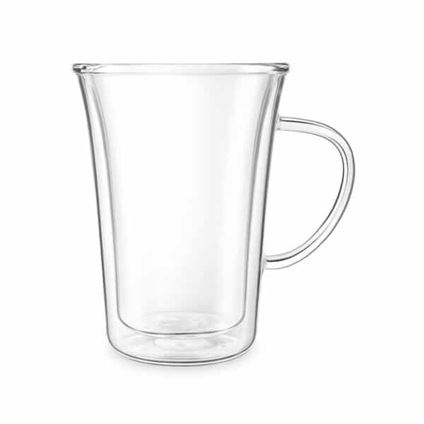 Final Touch Double-Walled Insulated Coffee Glass Mug 500ml