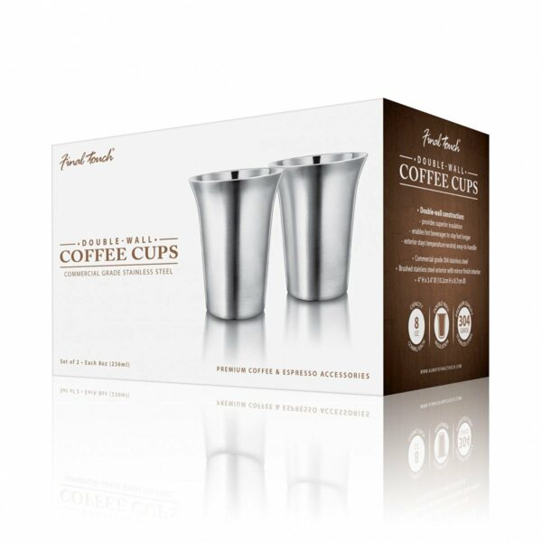Stainless Steel Coffee Cups 236ml