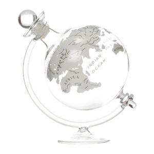 Globe Decanter With Cradle Holder & Glass Cork Lid
