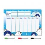 Penguin and Friends Magnetic Reward Chart Fridge Board with Pens