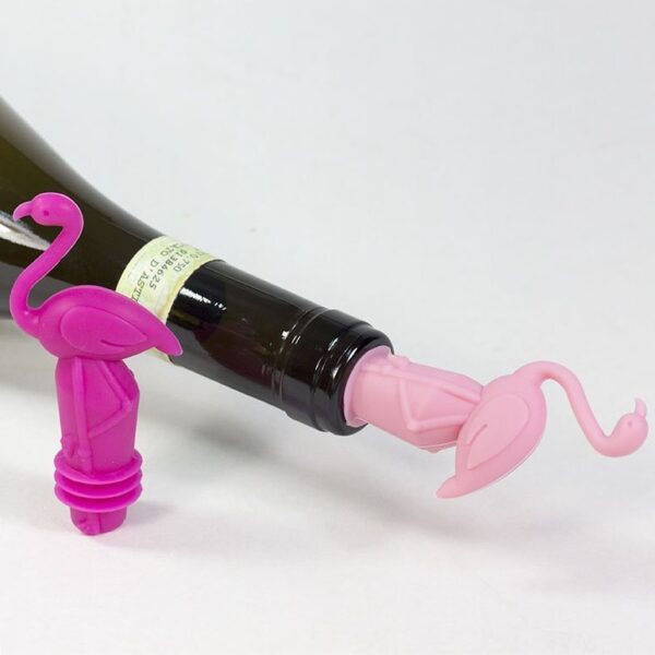 Pink Flamingo Wine Bottle Stoppers Silicone