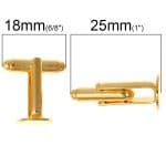 Gold Cufflink Blanks Backs
