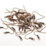 Copper Tone Earring Ball Wire Fish Hooks