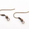 Copper Tone Earring Ball Wire Fish Hooks
