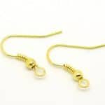 Gold Earring Ball Wire Fish Hooks