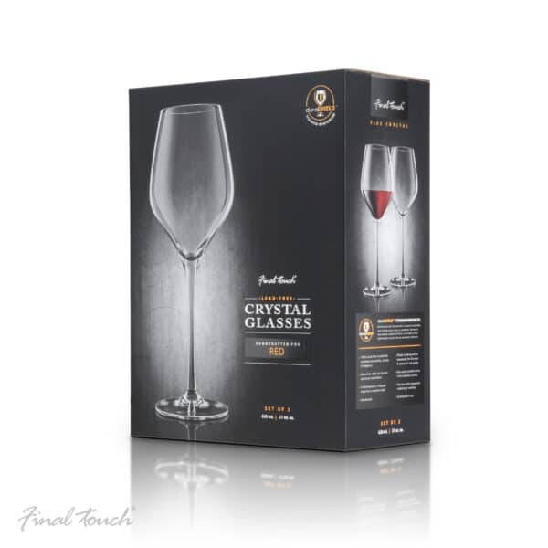 Final Touch Red Wine Glasses Boxed