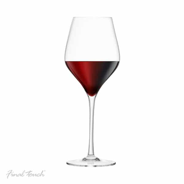 Final Touch Red Wine Glasses Lead-Free DuraSHIELD Titanium Crystal