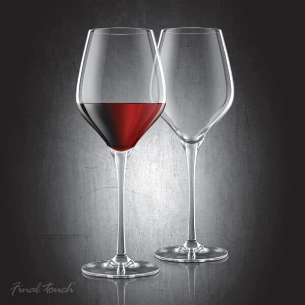 Final Touch Red Wine Glasses Lead-Free DuraSHIELD Titanium Crystal