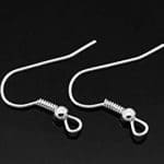 silver Earring Ball Wire Fish Hooks