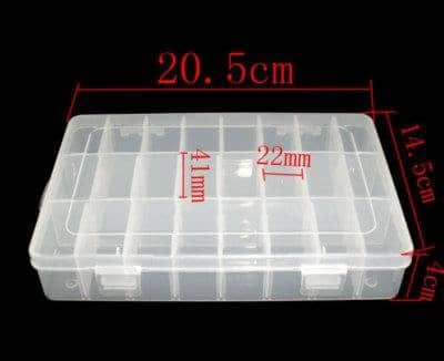 Clear Plastic Storage Box size guide