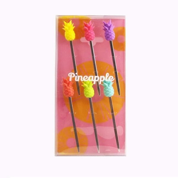 Set of 6 Pineapple Cocktail Party Picks