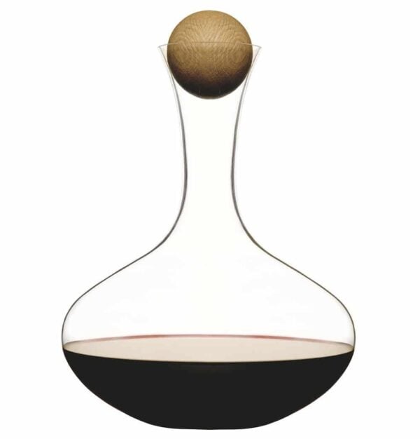 Sagaform Hand Blown Wine Decanter with Oak Stopper 2L