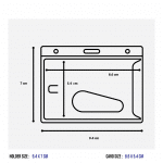 Clear Enclosed Rigid ID Card Holder size