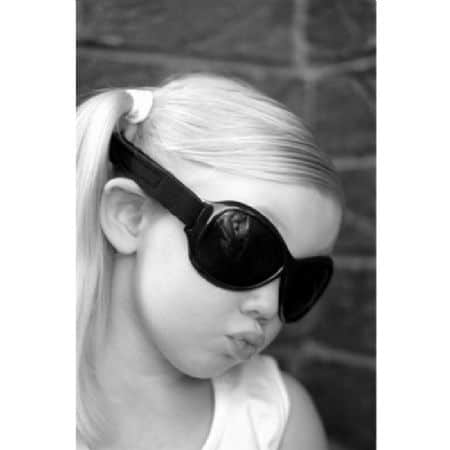 Black and white baby Banz sunglasses