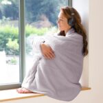 Snug-Rug Sherpa Throw Blanket (Lilac Grey)