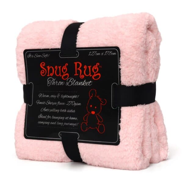 Snug Rug Sherpa Throw Blanket (Pink Quartz)