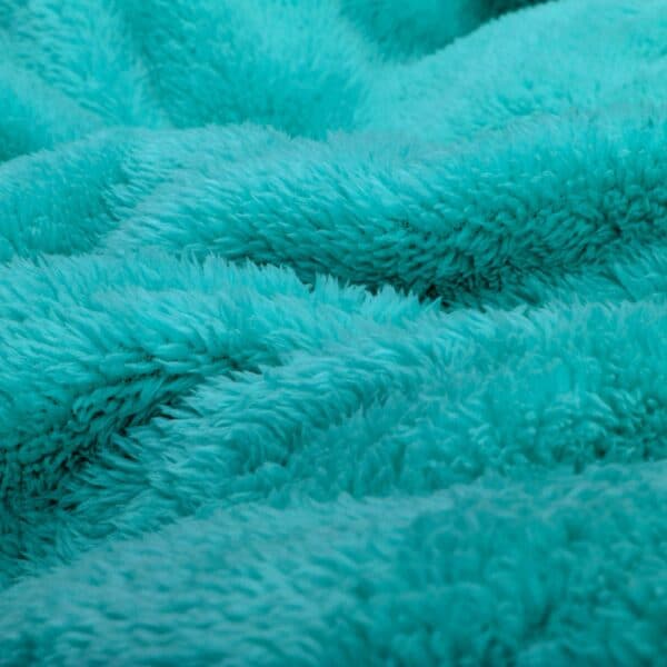 Snug-Rug Sherpa Throw Blanket (Teal)