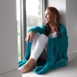 Snug-Rug Sherpa Throw Blanket (Teal)