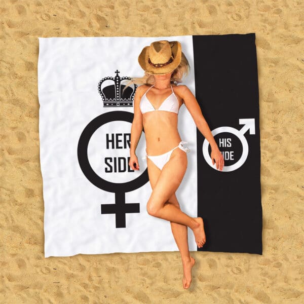 Giant His and Hers Beach Towel - Extra Large 152cm-0