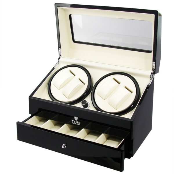 Black Gloss Quad Automatic Watch Winder KA074