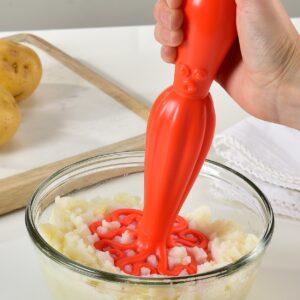 Red Squid Novelty Themed Plastic Potato Masher