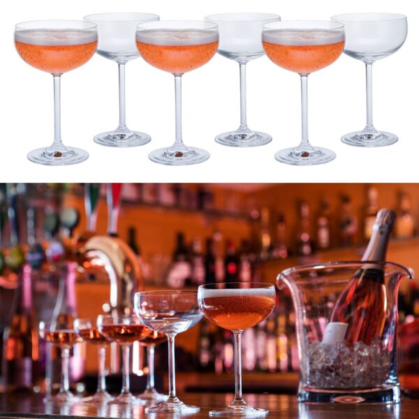 Champagne Saucers Cocktail Coupe Glasses Box of 6