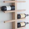 Oak Wine rack walled mount