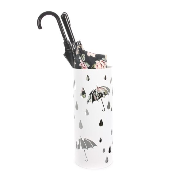 Rain Drops White Umbrella Holder