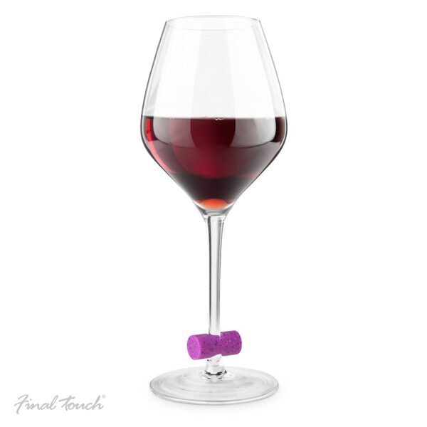 Final Touch Cork Shaped Wine Glass Markers