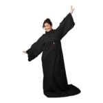 Black Cosy Snug Rug Sleeved blanket