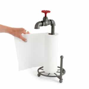 Pipe Towel Kitchen Roll Holder Tissue Paper Rack Stand Iron