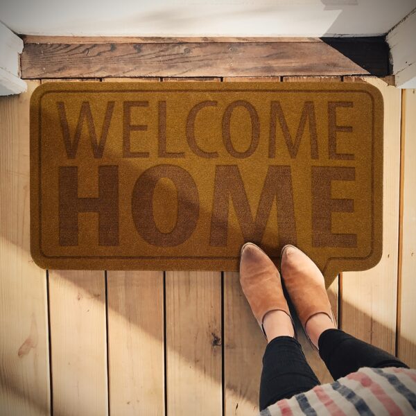 Welcome Home Brown Novelty Outdoor Front Doormat