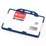 Double-Sided Horizontal Rigid ID Holder (CR80) (86 x 54mm) - Navy Blue