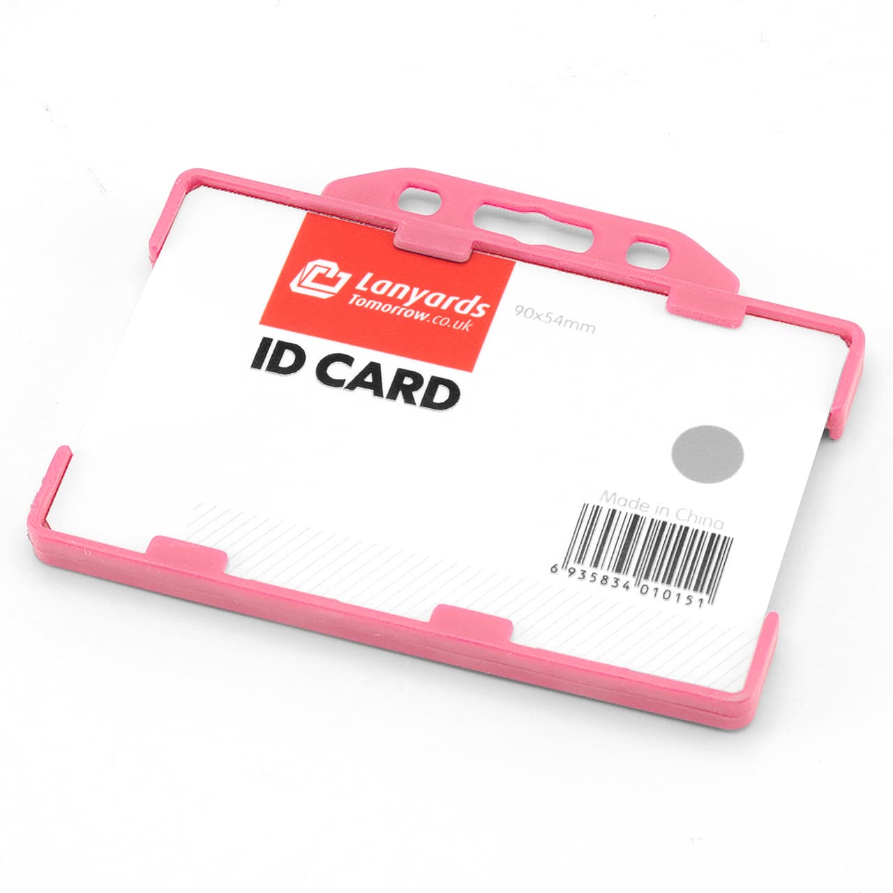 Double-Sided Horizontal Rigid ID Holder (CR80) (86 x 54mm) - Pink