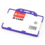 Double-Sided Horizontal Rigid ID Holder (CR80) (86 x 54mm) - Purple