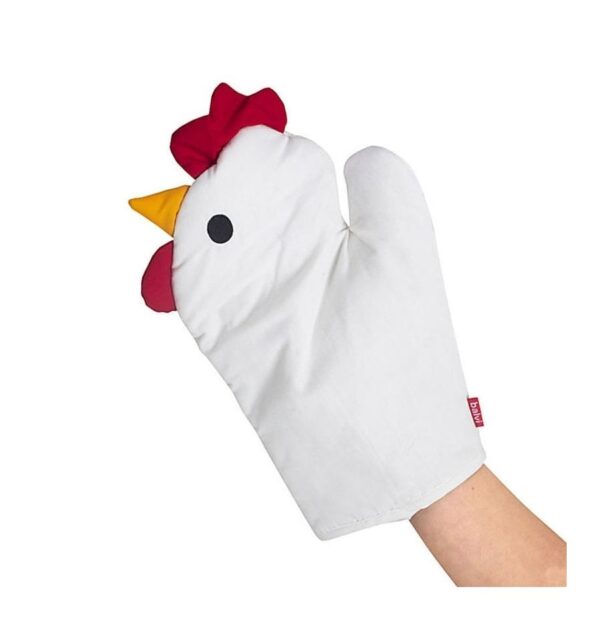 Chicken Oven Glove Novelty Single Mitt White