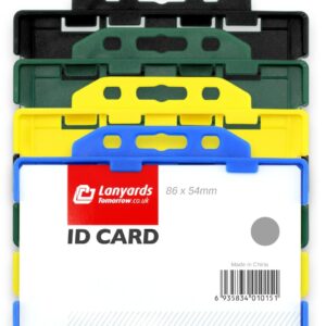 Double Sided ID Card Badge Holders Rigid Open Horizontal