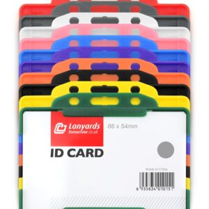 Single Sided Horizontal Coloured Plastic Rigid Badge ID Credit Card Holder-0