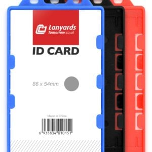 Coloured vertical double ID badge holders