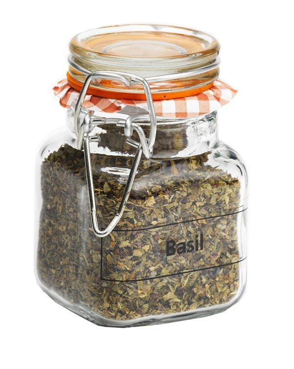 6 Jar Spice Rack Metal With 70ml Kilner Jars