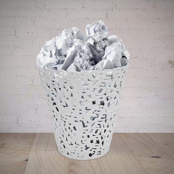 Letters Waste Paper Basket