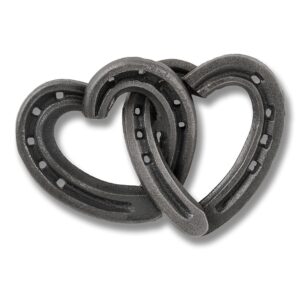 Heart Shaped Cast Irons Linked Horse Shoes