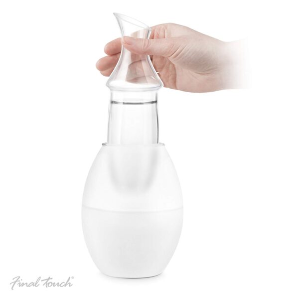 Final Touch Saké Decanter Bottle Double Chambered For Warm Cold-7810