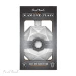 Silver Diamond Hip Flask Packaged